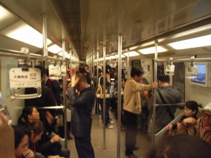 Shanhai subway just before rush hour!