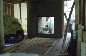 Large see through fireplace replaced under scale hole in the wall. Client loved my suggestion :-)